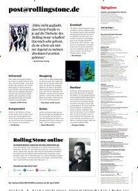 Titelbild der Ausgabe 4/2022 von post@rollingstone.de. Zeitschriften als Abo oder epaper bei United Kiosk online kaufen.