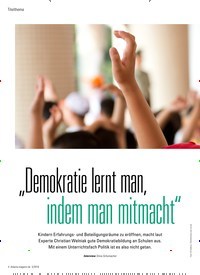 Titelbild der Ausgabe 3/2019 von Titelthema: „Demokratie lernt man, indem man mitmacht“. Zeitschriften als Abo oder epaper bei United Kiosk online kaufen.