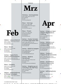 Titelbild der Ausgabe 1/2020 von TERMINE. Zeitschriften als Abo oder epaper bei United Kiosk online kaufen.