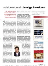 Titelbild der Ausgabe 11/2019 von Hotelbetreiber sind mutige Investoren. Zeitschriften als Abo oder epaper bei United Kiosk online kaufen.