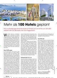 Titelbild der Ausgabe 11/2019 von Mehr als 100 Hotels geplant. Zeitschriften als Abo oder epaper bei United Kiosk online kaufen.