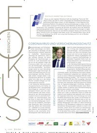 Titelbild der Ausgabe 3/2020 von CORONAVIRUS UND VERSICHERUNGSSCHUTZ. Zeitschriften als Abo oder epaper bei United Kiosk online kaufen.