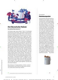 Titelbild der Ausgabe 8/2025 von Der literarische Patient. Zeitschriften als Abo oder epaper bei United Kiosk online kaufen.