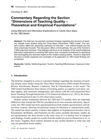 Titelbild der Ausgabe 2/2020 von Commentary Regarding the Section “Dimensions of Teaching Quality - Theoretical and Empirical Foundations”. Zeitschriften als Abo oder epaper bei United Kiosk online kaufen.