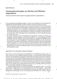 Titelbild der Ausgabe 11/2019 von Auseinandersetzungen um Rechte und Pflichten Jugendlicher. Zeitschriften als Abo oder epaper bei United Kiosk online kaufen.