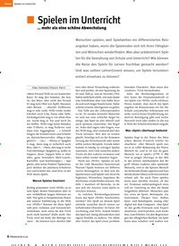 Titelbild der Ausgabe 6/2018 von Spielen im Unterricht. Zeitschriften als Abo oder epaper bei United Kiosk online kaufen.