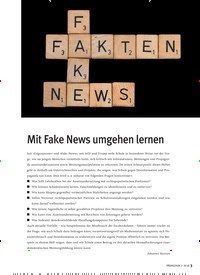Titelbild der Ausgabe 8/2018 von Mit Fake News umgehen lernen. Zeitschriften als Abo oder epaper bei United Kiosk online kaufen.