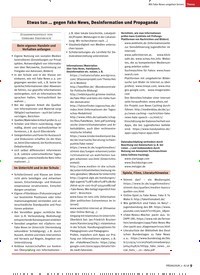 Titelbild der Ausgabe 8/2018 von Etwas tun … gegen Fake News, Desinformation und Propaganda. Zeitschriften als Abo oder epaper bei United Kiosk online kaufen.
