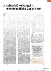 Titelbild der Ausgabe 6/2019 von Lehrerkräftemangel – eine unendliche Geschichte. Zeitschriften als Abo oder epaper bei United Kiosk online kaufen.