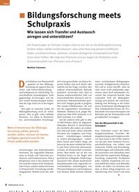 Titelbild der Ausgabe 10/2020 von Bildungsforschung meets Schulpraxis. Zeitschriften als Abo oder epaper bei United Kiosk online kaufen.