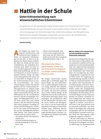 Titelbild der Ausgabe 10/2020 von Hattie in der Schule. Zeitschriften als Abo oder epaper bei United Kiosk online kaufen.
