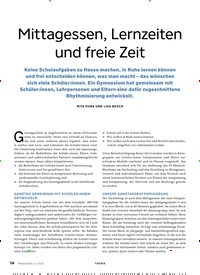 Titelbild der Ausgabe 2/2022 von Mittagessen, Lernzeiten und freie Zeit. Zeitschriften als Abo oder epaper bei United Kiosk online kaufen.