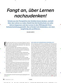 Titelbild der Ausgabe 6/2022 von Fangt an, über Lernen nachzudenken!. Zeitschriften als Abo oder epaper bei United Kiosk online kaufen.