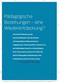 Titelbild der Ausgabe 8/2022 von Pädagogische Beziehungen – eine Wiederentdeckung?. Zeitschriften als Abo oder epaper bei United Kiosk online kaufen.