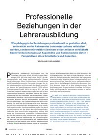 Titelbild der Ausgabe 8/2022 von Professionelle Beziehungen in der Lehrerausbildung. Zeitschriften als Abo oder epaper bei United Kiosk online kaufen.