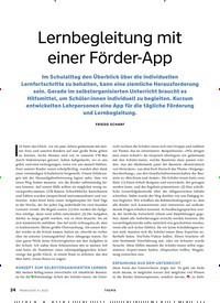 Titelbild der Ausgabe 9/2022 von Lernbegleitung mit einer Förder-App. Zeitschriften als Abo oder epaper bei United Kiosk online kaufen.