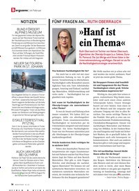 Titelbild der Ausgabe 2/2020 von Bergszene: im Februar: Hanf ist ein Thema. Zeitschriften als Abo oder epaper bei United Kiosk online kaufen.