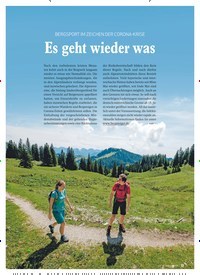 Titelbild der Ausgabe 7/2020 von BERGSPORT IM ZEICHEN DER CORONA-KRISE: Es geht wieder was. Zeitschriften als Abo oder epaper bei United Kiosk online kaufen.
