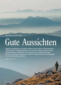 Titelbild der Ausgabe 1/2021 von DAS BERGJAHR 2021: Gute Aussichten. Zeitschriften als Abo oder epaper bei United Kiosk online kaufen.