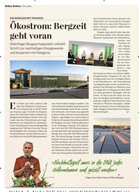 Titelbild der Ausgabe 6/2022 von Ökostrom: Bergzeit geht voran. Zeitschriften als Abo oder epaper bei United Kiosk online kaufen.