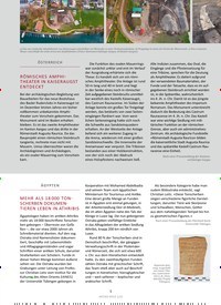 Titelbild der Ausgabe 2/2022 von RÖMISCHES AMPHI­ THEATER IN KAISERAUGST ENTDECKT. Zeitschriften als Abo oder epaper bei United Kiosk online kaufen.
