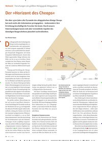 Titelbild der Ausgabe 1/2021 von Forschungen am größten Königsgrab Altägyptens: Der »Horizont des Cheops«. Zeitschriften als Abo oder epaper bei United Kiosk online kaufen.