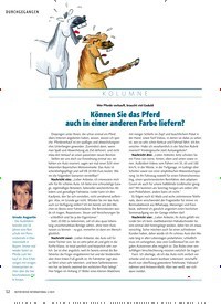Titelbild der Ausgabe 1/2019 von DURCHGEGANGEN: Wer Pferde verkauft, braucht viel Geduld: Können Sie das Pferd auch in einer anderen Farbe liefern?. Zeitschriften als Abo oder epaper bei United Kiosk online kaufen.