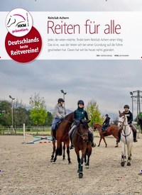 Titelbild der Ausgabe 12/2019 von Deutschlands beste Reitve reine! Reitclub Achern: Reiten für alle. Zeitschriften als Abo oder epaper bei United Kiosk online kaufen.