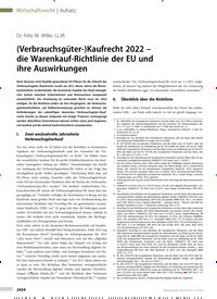 Titelbild der Ausgabe 42/2019 von Aufsatz: Dr. Felix M. Wilke, LL.M.. Zeitschriften als Abo oder epaper bei United Kiosk online kaufen.