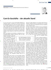 Titelbild der Ausgabe 12/2020 von Die Erste Seite: Cum-Ex-Geschäfte - der aktuelle Stand. Zeitschriften als Abo oder epaper bei United Kiosk online kaufen.