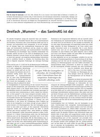 Titelbild der Ausgabe 45/2022 von Dreifach „Wumms“ – das SanInsKG ist da!. Zeitschriften als Abo oder epaper bei United Kiosk online kaufen.