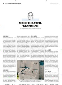 Titelbild der Ausgabe 6/2020 von MEIN THEATERTAGEBUCH. Zeitschriften als Abo oder epaper bei United Kiosk online kaufen.