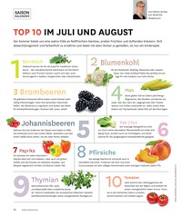 Titelbild der Ausgabe 4/2019 von SAISON KALENDER: TOP 10 IM JULI UND AUGUST. Zeitschriften als Abo oder epaper bei United Kiosk online kaufen.