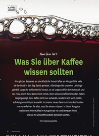 Titelbild der Ausgabe 6/2019 von KAFFEE WISSEN: Neue Serie: Teil 1: Was Sie über Kaffee wissen sollten. Zeitschriften als Abo oder epaper bei United Kiosk online kaufen.