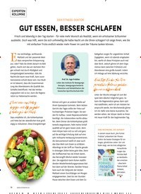 Titelbild der Ausgabe 4/2020 von EXPERTEN KOLUMNE: DER FITNESS-DOKTOR: GUT ESSEN, BESSER SCHLAFEN. Zeitschriften als Abo oder epaper bei United Kiosk online kaufen.