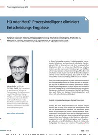 Titelbild der Ausgabe 4/2019 von Hü oder Hott? Prozessintelligenz eliminiert Entscheidungs-Engpässe. Zeitschriften als Abo oder epaper bei United Kiosk online kaufen.