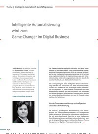Titelbild der Ausgabe 1/2020 von Premium-Prozesse: Intelligente Automatisierung wird zum Game Changer im Digital Business. Zeitschriften als Abo oder epaper bei United Kiosk online kaufen.