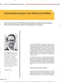 Titelbild der Ausgabe 6/2020 von Automatisierung Hoch Zwei: Automatisierung ganz vom Anfang her denken.. Zeitschriften als Abo oder epaper bei United Kiosk online kaufen.