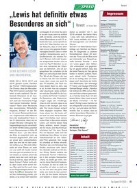 Titelbild der Ausgabe 1/2020 von „Lewis hat definitiv etwas Besonderes an sich“ | Vorwort. Zeitschriften als Abo oder epaper bei United Kiosk online kaufen.