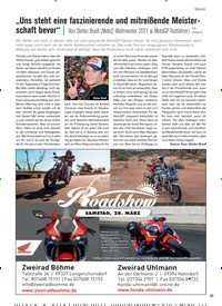 Titelbild der Ausgabe 3/2020 von Kolumne: „Uns steht eine faszinierende und mitreißende Meisterschaft bevor“: Von Stefan Bradl (Moto2-Weltmeister 2011 & MotoGP-Testfahrer). Zeitschriften als Abo oder epaper bei United Kiosk online kaufen.