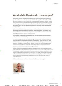 Titelbild der Ausgabe 1/2019 von eingang: Wo sind die Denkmale von morgen?. Zeitschriften als Abo oder epaper bei United Kiosk online kaufen.