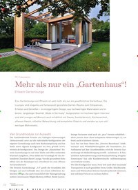 Titelbild der Ausgabe 1/2020 von PR-Präsentation: Mehr als nur ein „Gartenhaus“!. Zeitschriften als Abo oder epaper bei United Kiosk online kaufen.