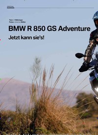 Titelbild der Ausgabe 23/2019 von SPEZIAL: BMW R 850 GS Adventure Jetzt kann sie’s!. Zeitschriften als Abo oder epaper bei United Kiosk online kaufen.