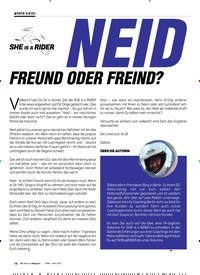Titelbild der Ausgabe 25/2020 von WOMEN RIDERS: NEID FREUND ODER FREIND?. Zeitschriften als Abo oder epaper bei United Kiosk online kaufen.