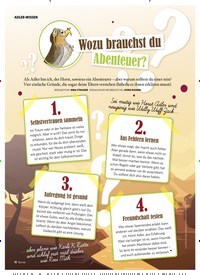Titelbild der Ausgabe 2/2019 von ADLER-WISSEN: Wozu brauchst du Abenteuer?. Zeitschriften als Abo oder epaper bei United Kiosk online kaufen.