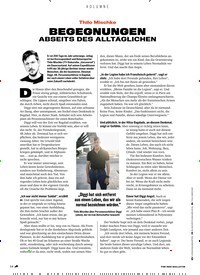 Titelbild der Ausgabe 11/2019 von KOLUMNE: Thilo Mischke: BEGEGNUNGEN ABSEITS DES ALLTÄGLICHEN. Zeitschriften als Abo oder epaper bei United Kiosk online kaufen.