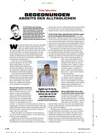 Titelbild der Ausgabe 12/2019 von KOLUMNE: Thilo Mischke: BEGEGNUNGEN ABSEITS DES ALLTÄGLICHEN. Zeitschriften als Abo oder epaper bei United Kiosk online kaufen.