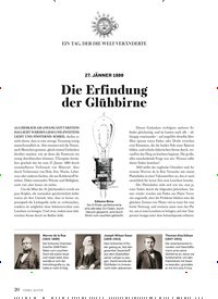 Titelbild der Ausgabe 1/2023 von Die Erfindung der Glühbirne. Zeitschriften als Abo oder epaper bei United Kiosk online kaufen.