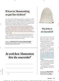 Titelbild der Ausgabe 6/2022 von Wieso ist Monotask ing so gut f ürs Gehirn?. Zeitschriften als Abo oder epaper bei United Kiosk online kaufen.