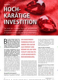 Titelbild der Ausgabe 1/2023 von HOCH-KARÄTIGE INVESTITION. Zeitschriften als Abo oder epaper bei United Kiosk online kaufen.